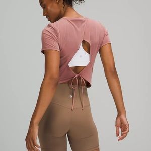 Lululemon Open Tie-Back Short Sleeve